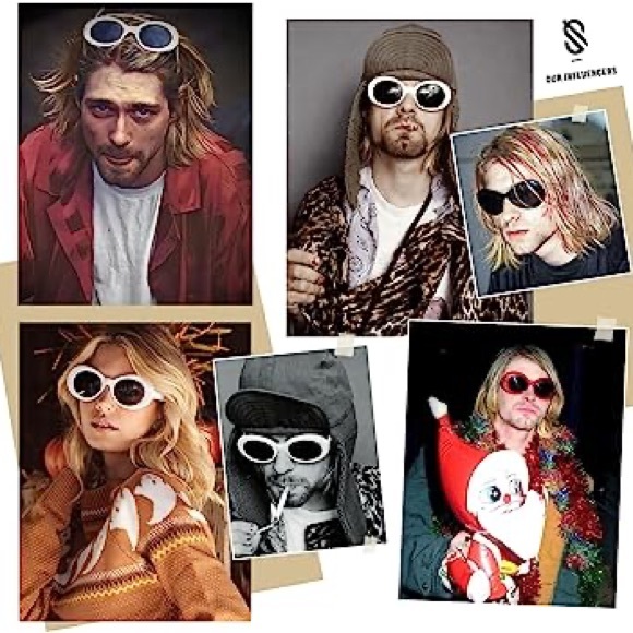 Kurt Cobain Blue Round Sunglasses KARIAN by francosordelli Made In Italy - Picture 8 of 8